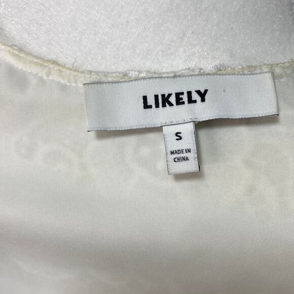 LIKELY for REVOLVE | sz S Women's White V-Neck Crochet Lace Cold Shoulder Blouse - Picture 7 of 7